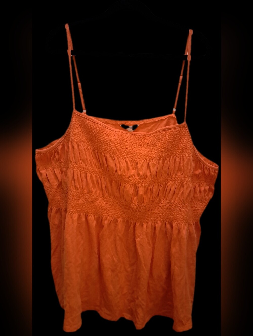 Terra & Sky Women's Orange Spaghetti Strap Tank Top Size 4X